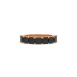 18K Rose Gold Asscher Black Diamond Eternity Ring