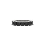 18K White Gold Asscher Black Diamond Eternity Ring