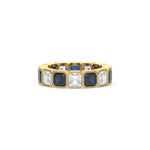 18K Yellow Gold Asscher Eternity Ring