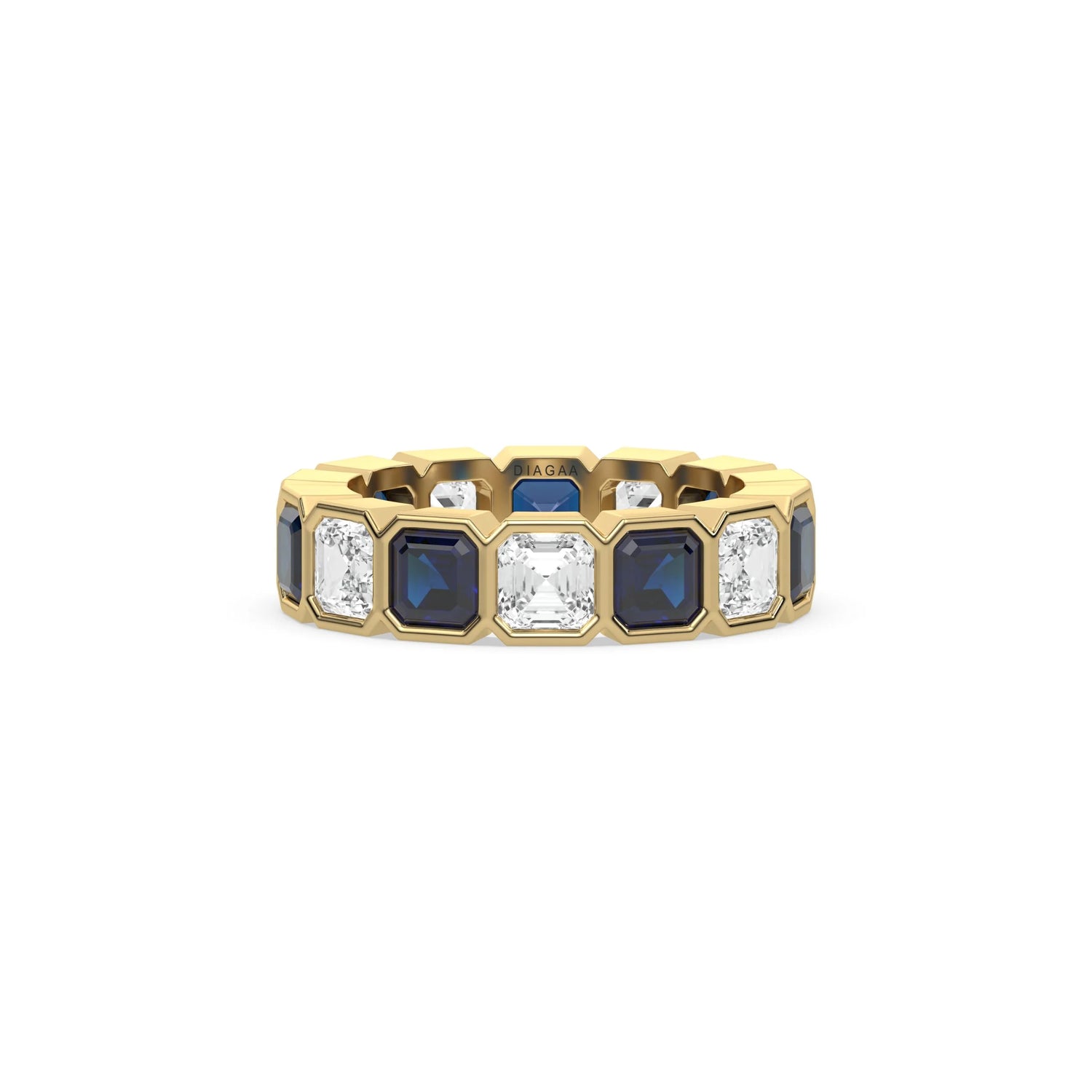 18K Yellow Gold Asscher Eternity Ring