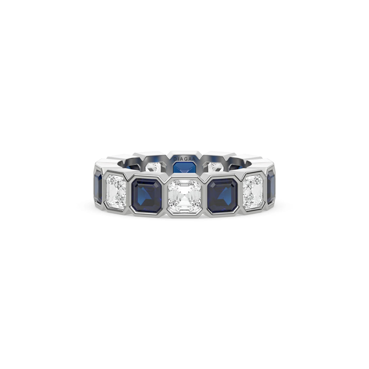 18K White Gold Asscher Eternity Ring