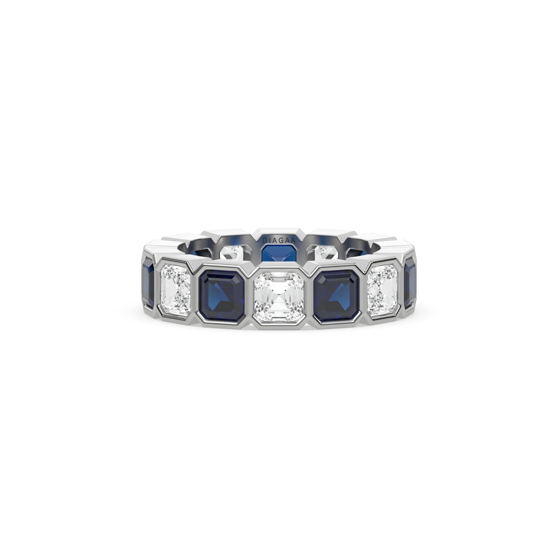 18K White Gold Asscher Eternity Ring