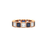 18K Rose Gold Asscher Eternity Ring
