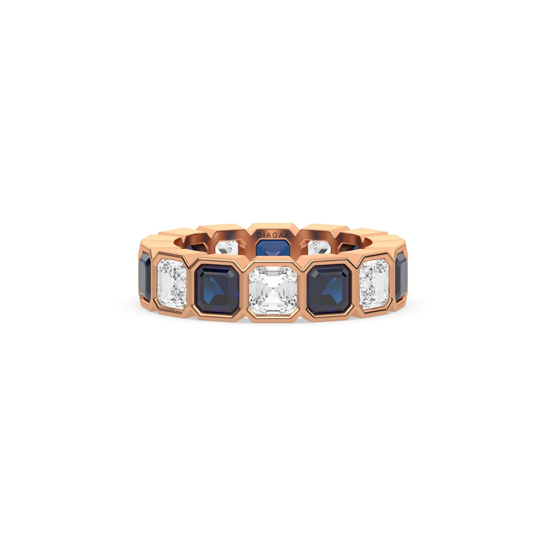 18K Rose Gold Asscher Eternity Ring