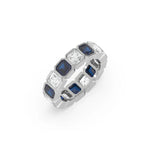 14K White Gold Asscher Eternity Ring