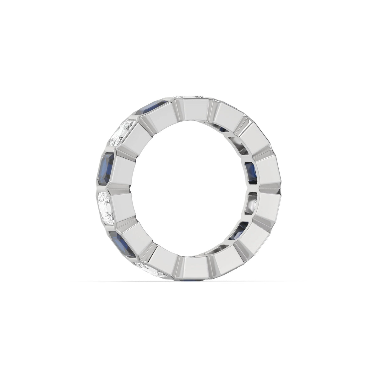 10K White Gold Asscher Eternity Ring