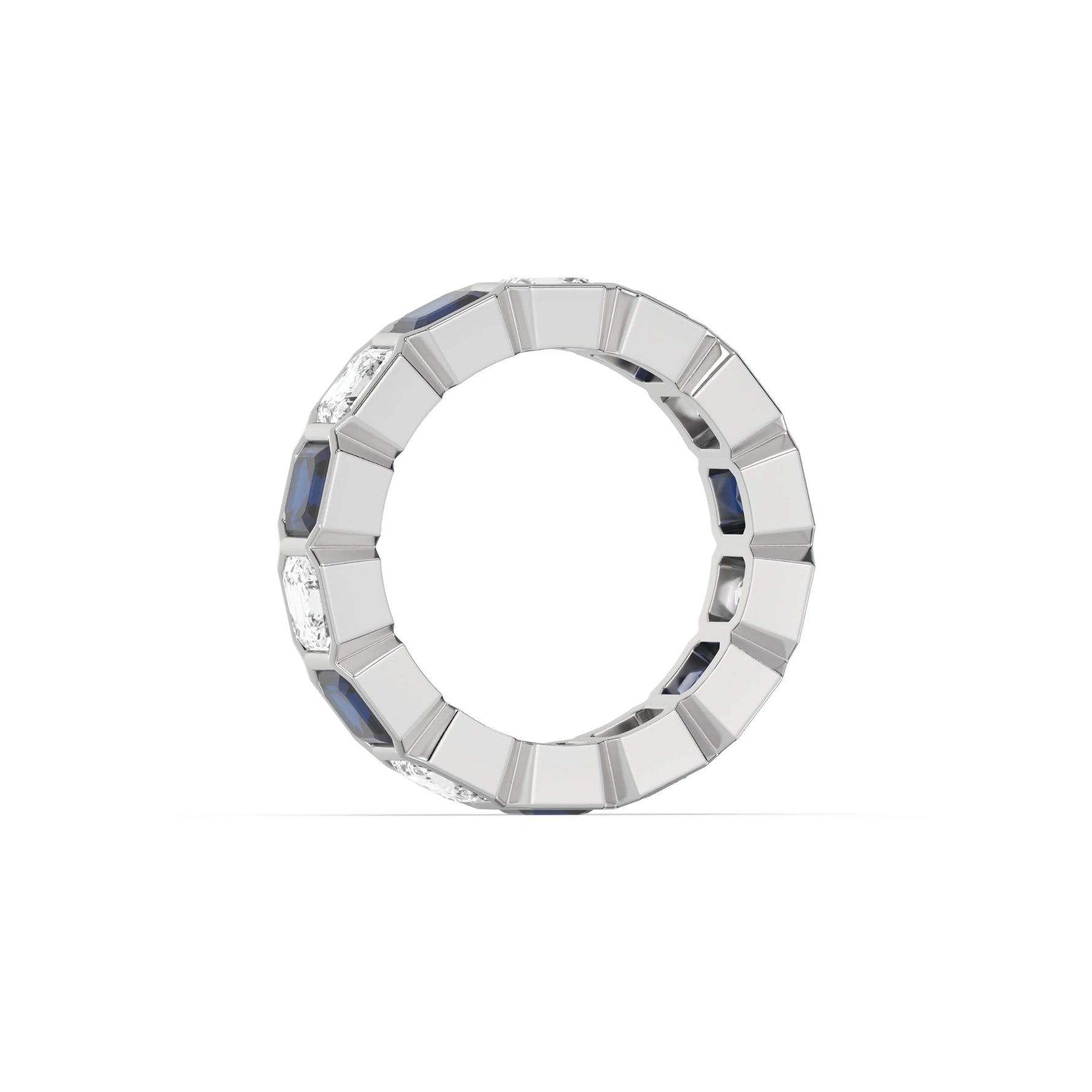 10K White Gold Asscher Eternity Ring