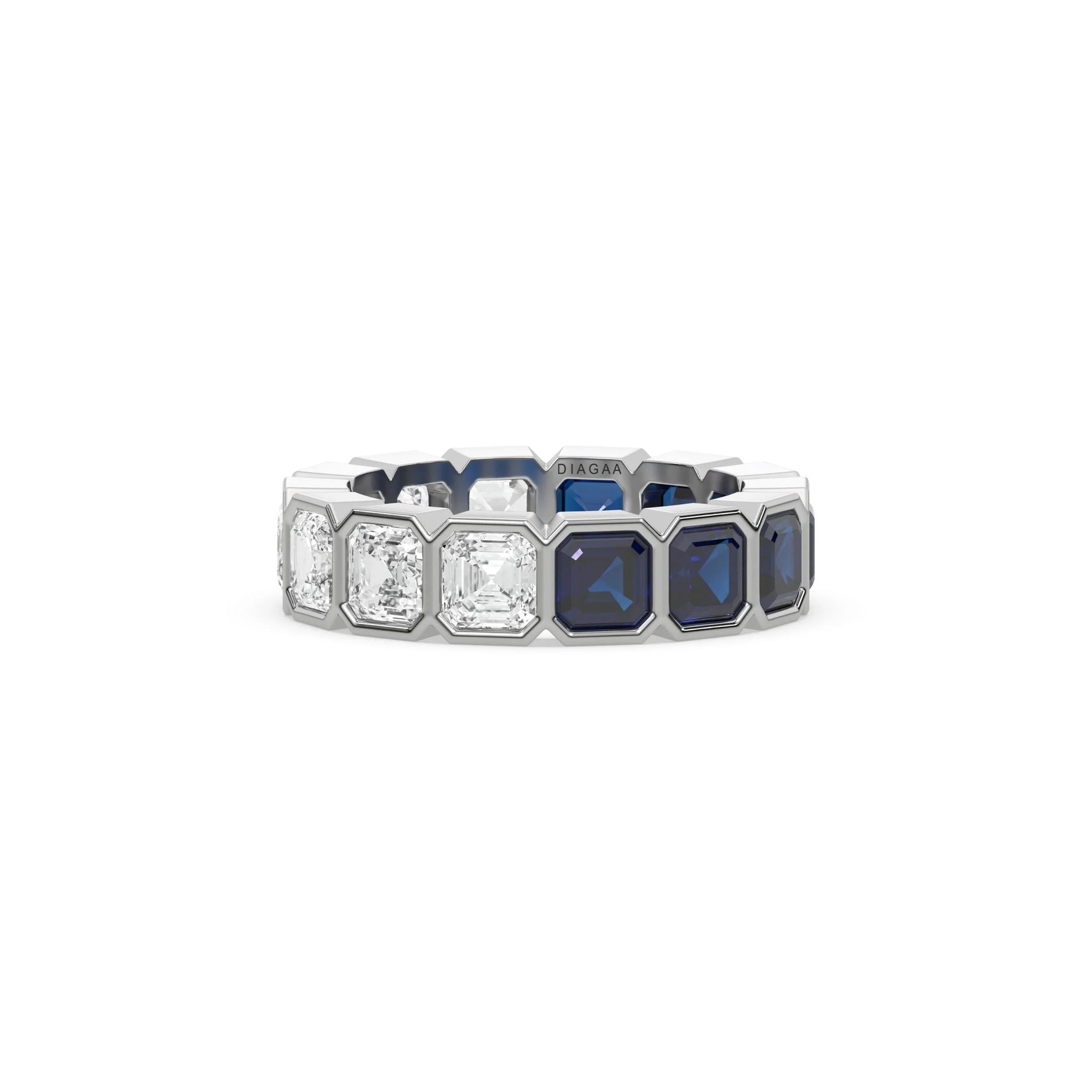18K White Gold Asscher Eternity Ring
