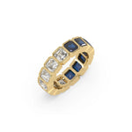 14K Yellow Gold Asscher Eternity Ring