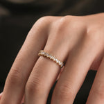 gold baguette diamond ring 