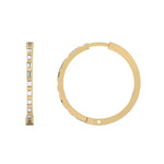 14K Yellow Gold Baguette Hoops