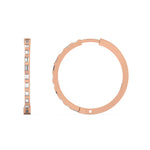 18K Rose Gold Baguette Diamond Hoops