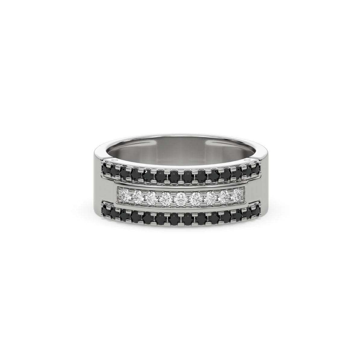 0.63 CT Black Natural Diamond Ring