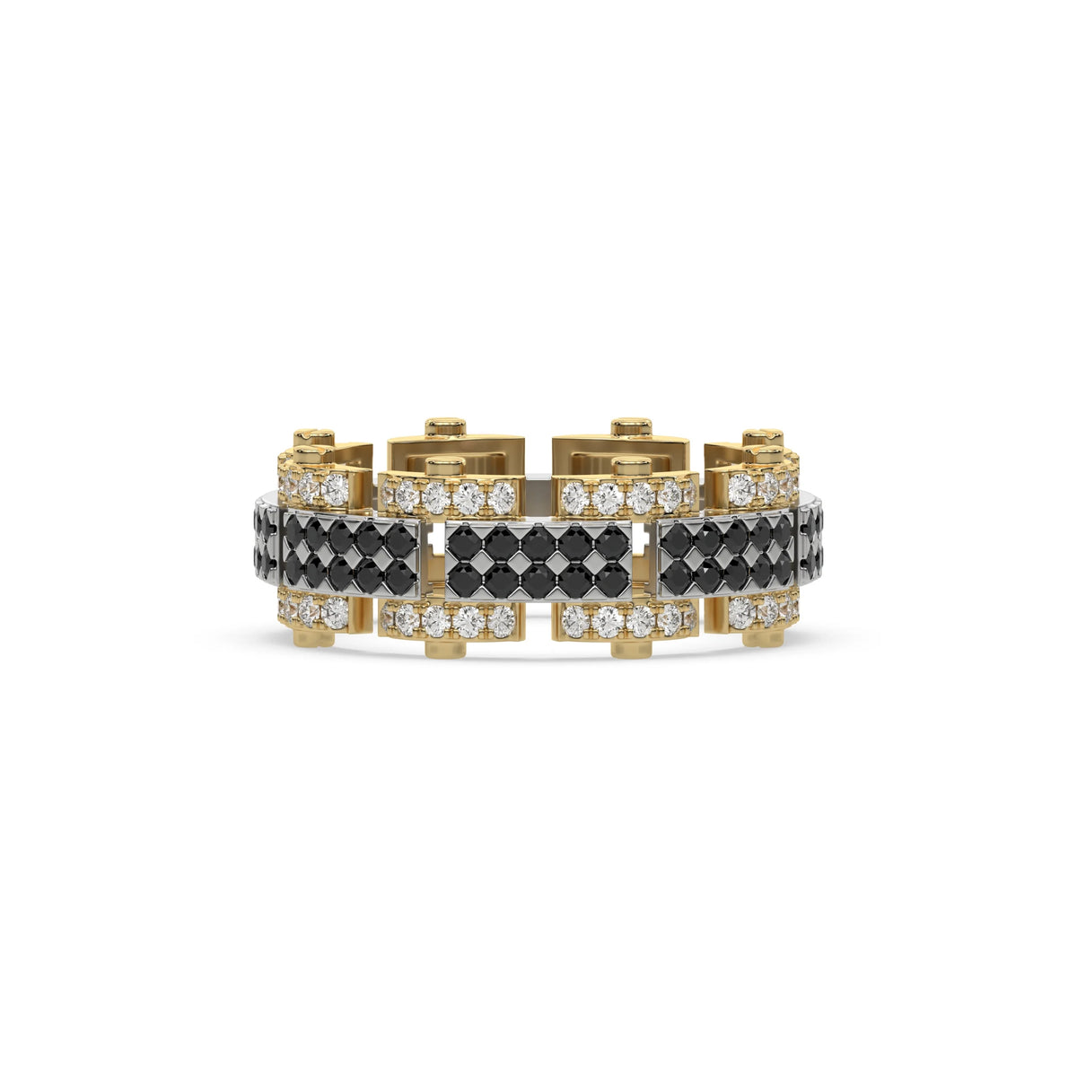 1.25 CT Black and White Lab Diamond Eternity Ring