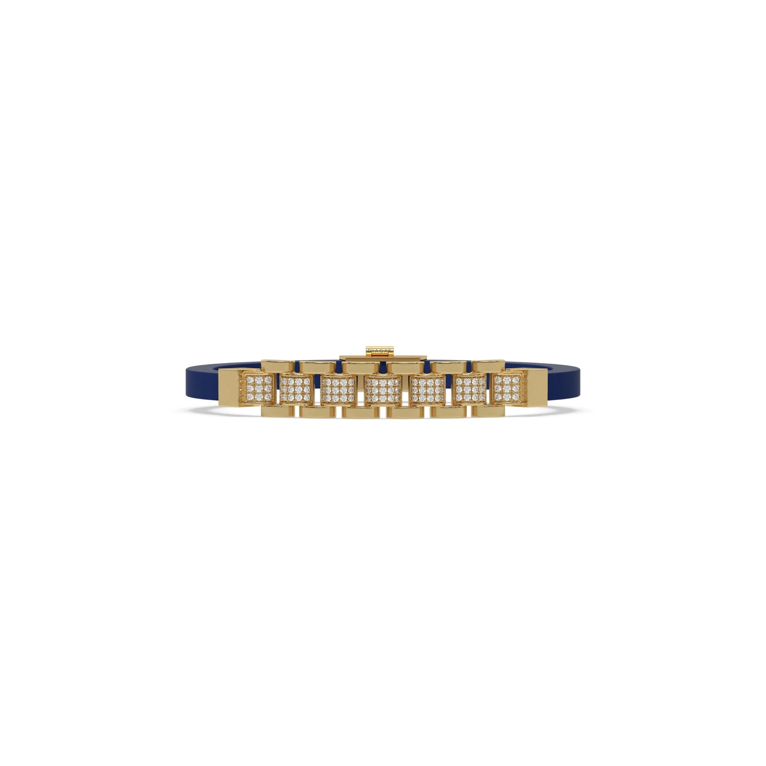 0.97 CT Natural Diamond Lex Rubber Bracelet