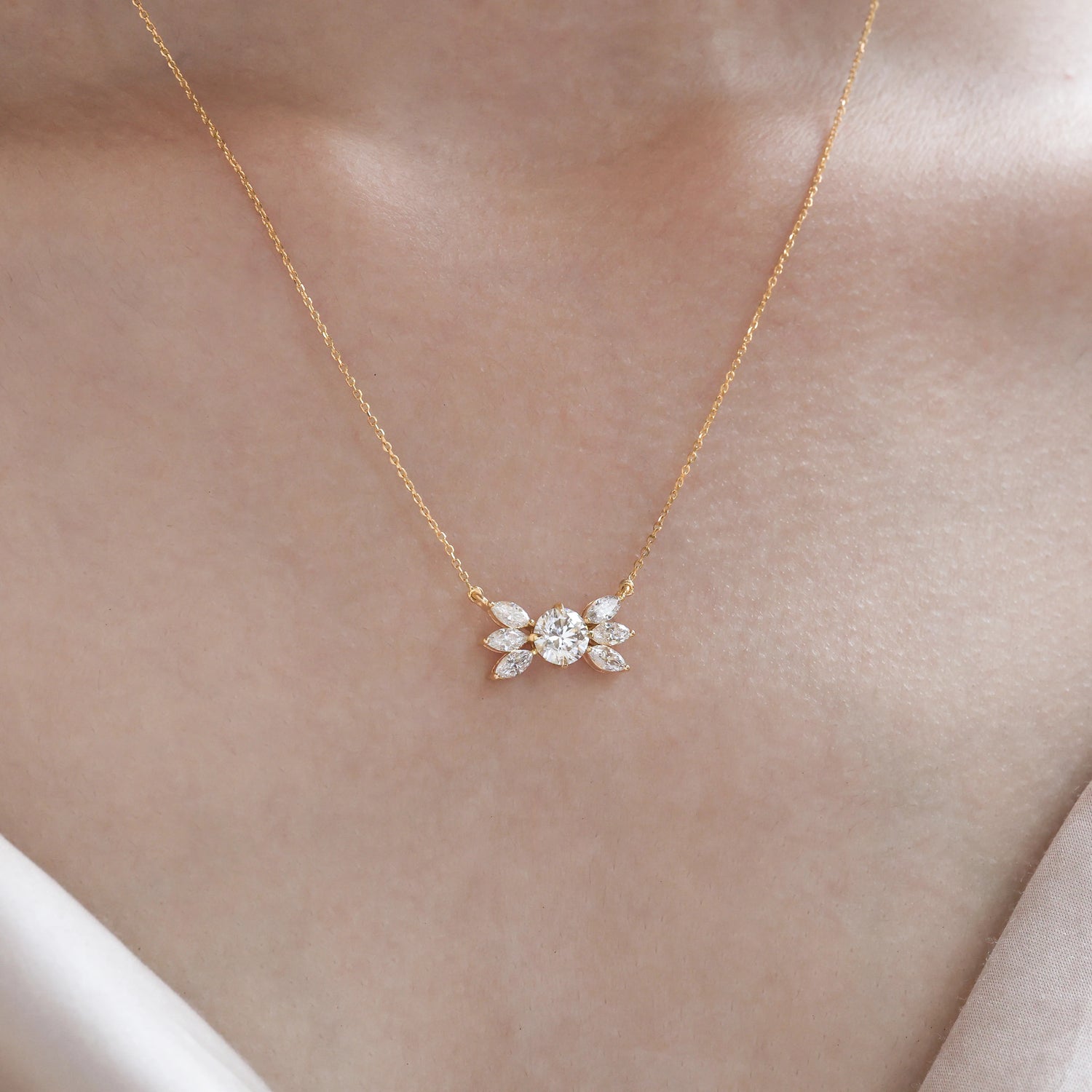 Butterfly Diamond Gold Necklace 