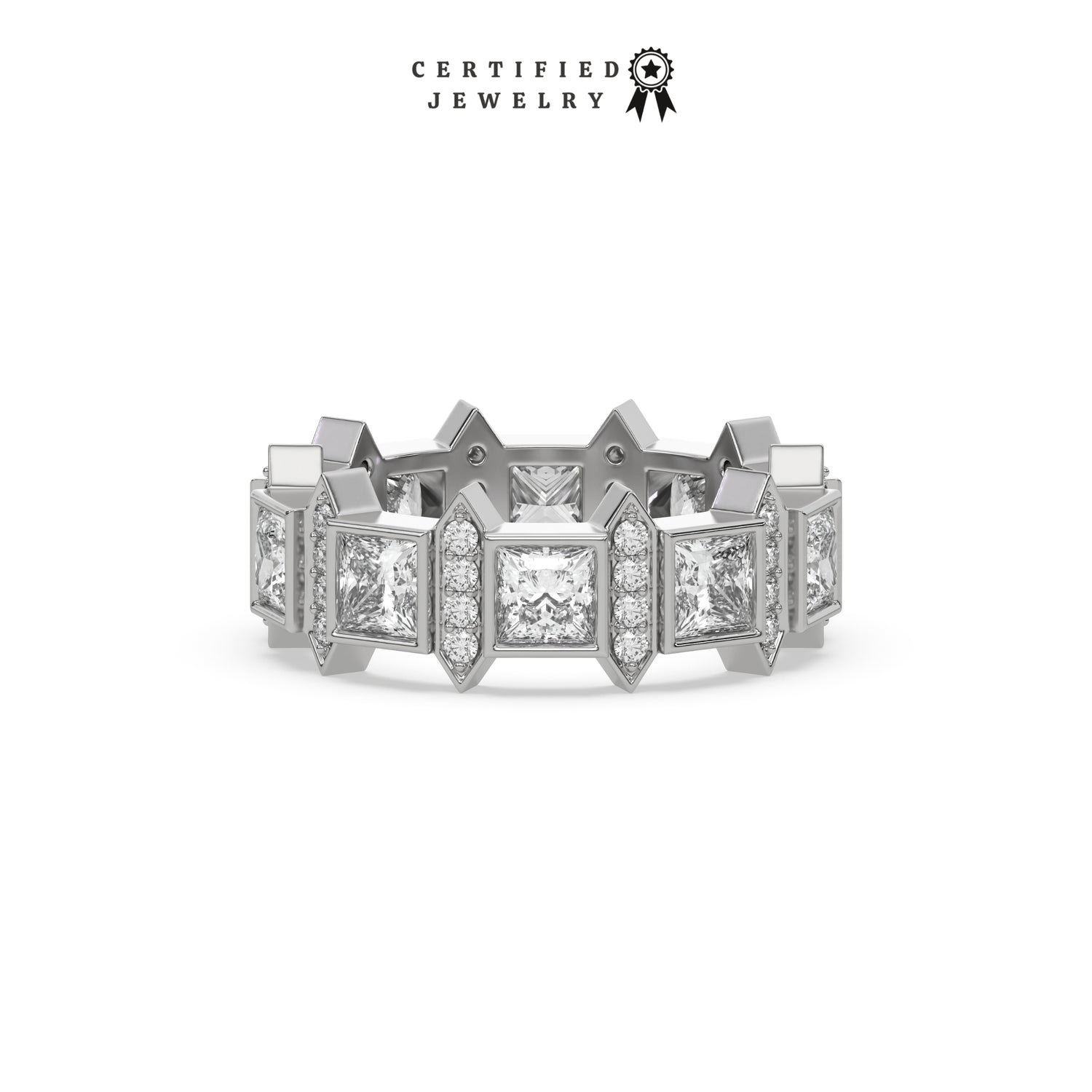 4.50 CT Natural Diamond Men's Eternity Ring