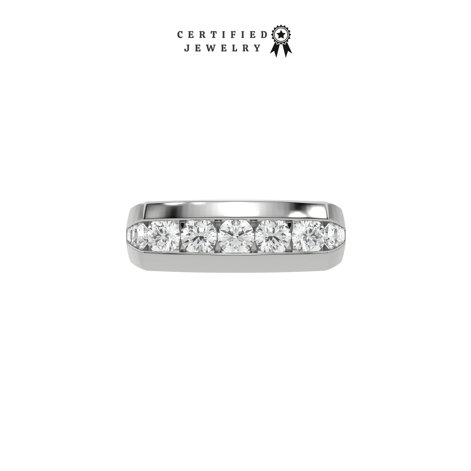 1.72 CT Natural Diamond Channel Set Ring