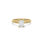 Lab Diamond Emerald Cut Solitaire Engagement Ring