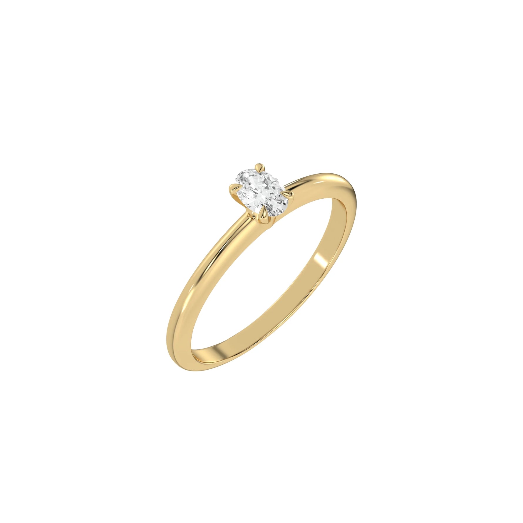 Oval Diamond Ring, Oval Engagement Ring, Solitaire Ring, Single Diamond Ring, 14K Gold Engagement Ring Promise Ring Diamond Propose Ring