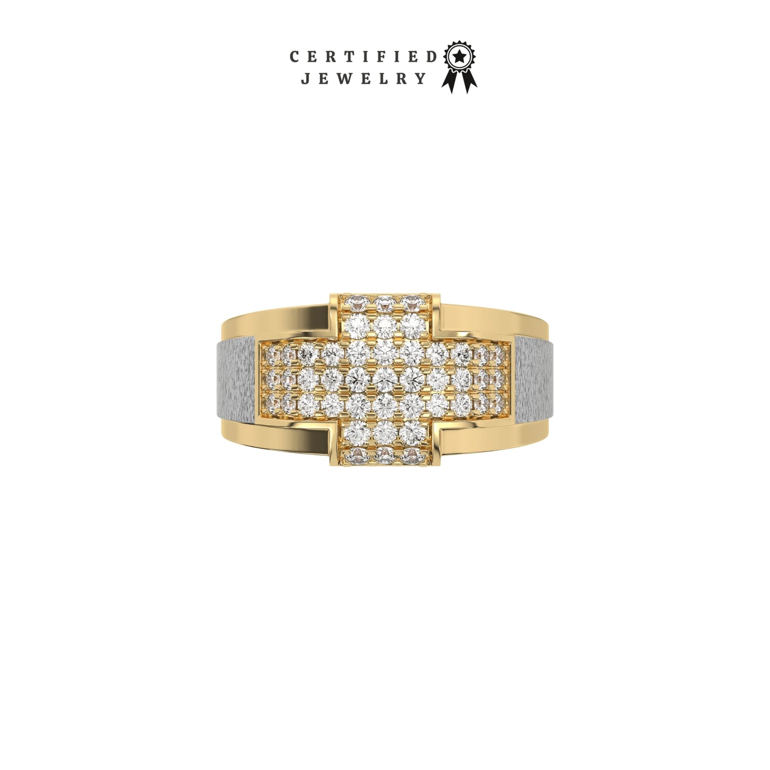 0.71 CT Lab Diamond Cross Ring