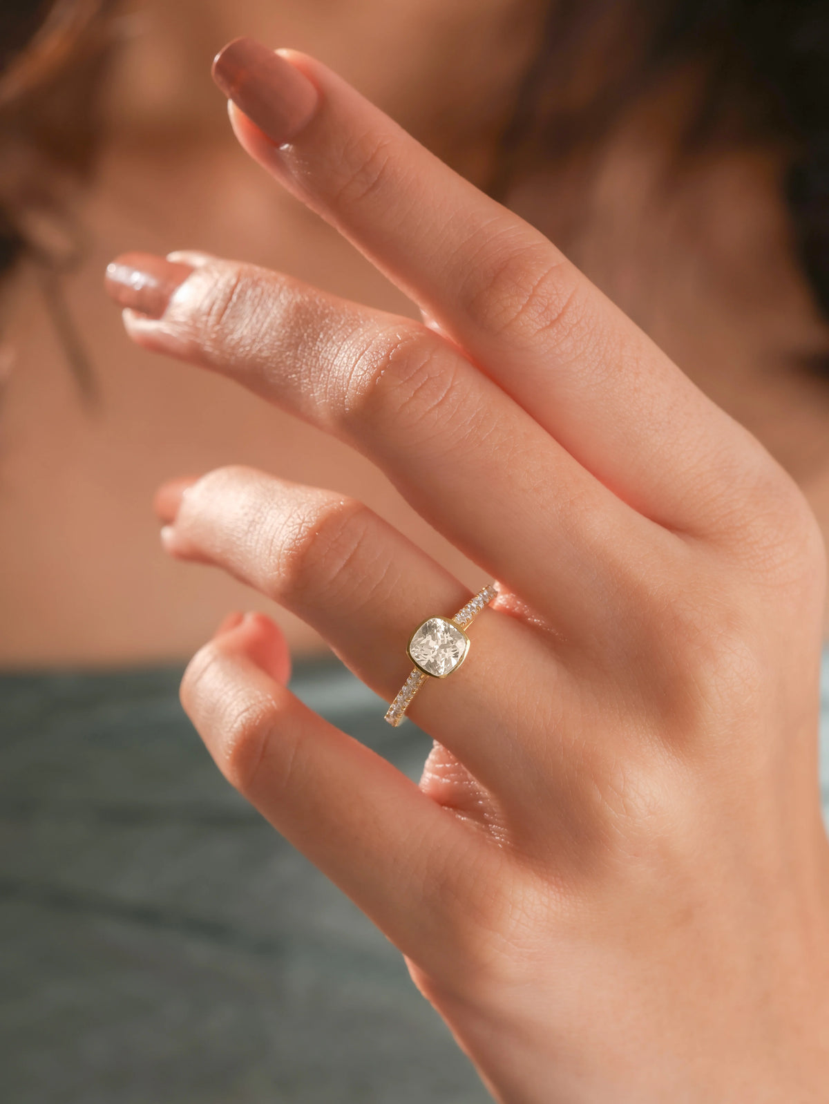 Round Diamond Pave Setting Ring