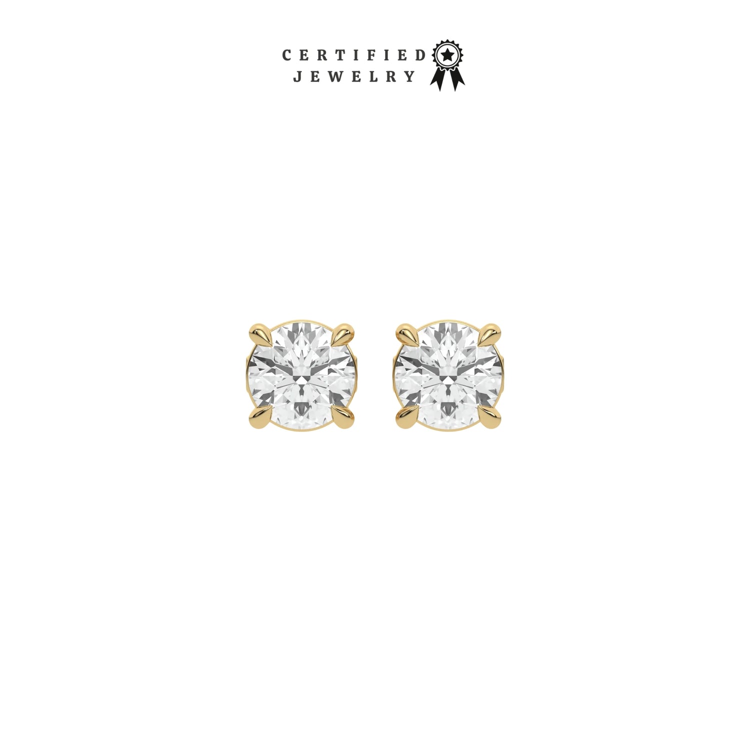 6 CT Men Lab Diamond Round Cut Solitaire Earrings