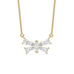18K Yellow Gold Butterfly Diamond Necklace