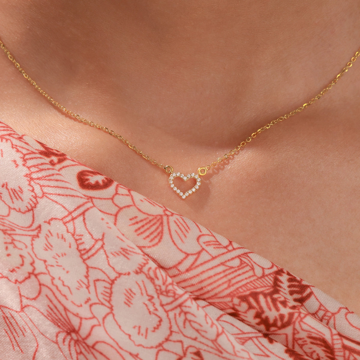 Diamond Heart  Pendant Necklace