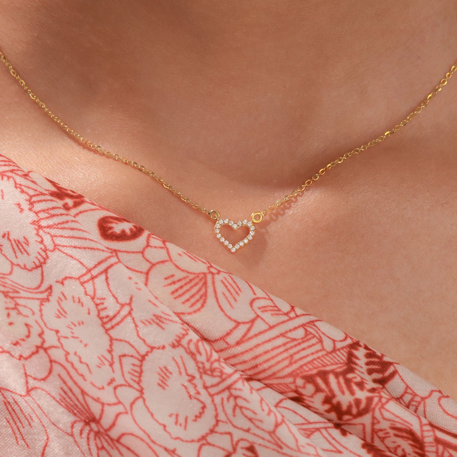 Diamond Heart  Pendant Necklace