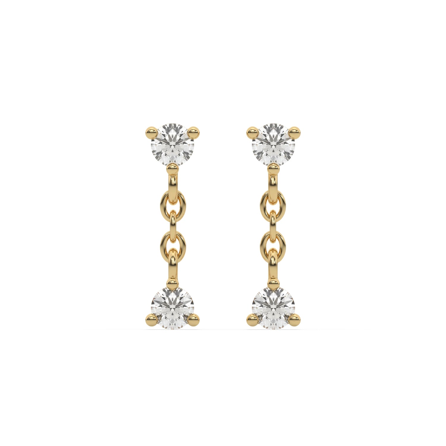 0.33 CT Lab Diamond Station Drop Earrings