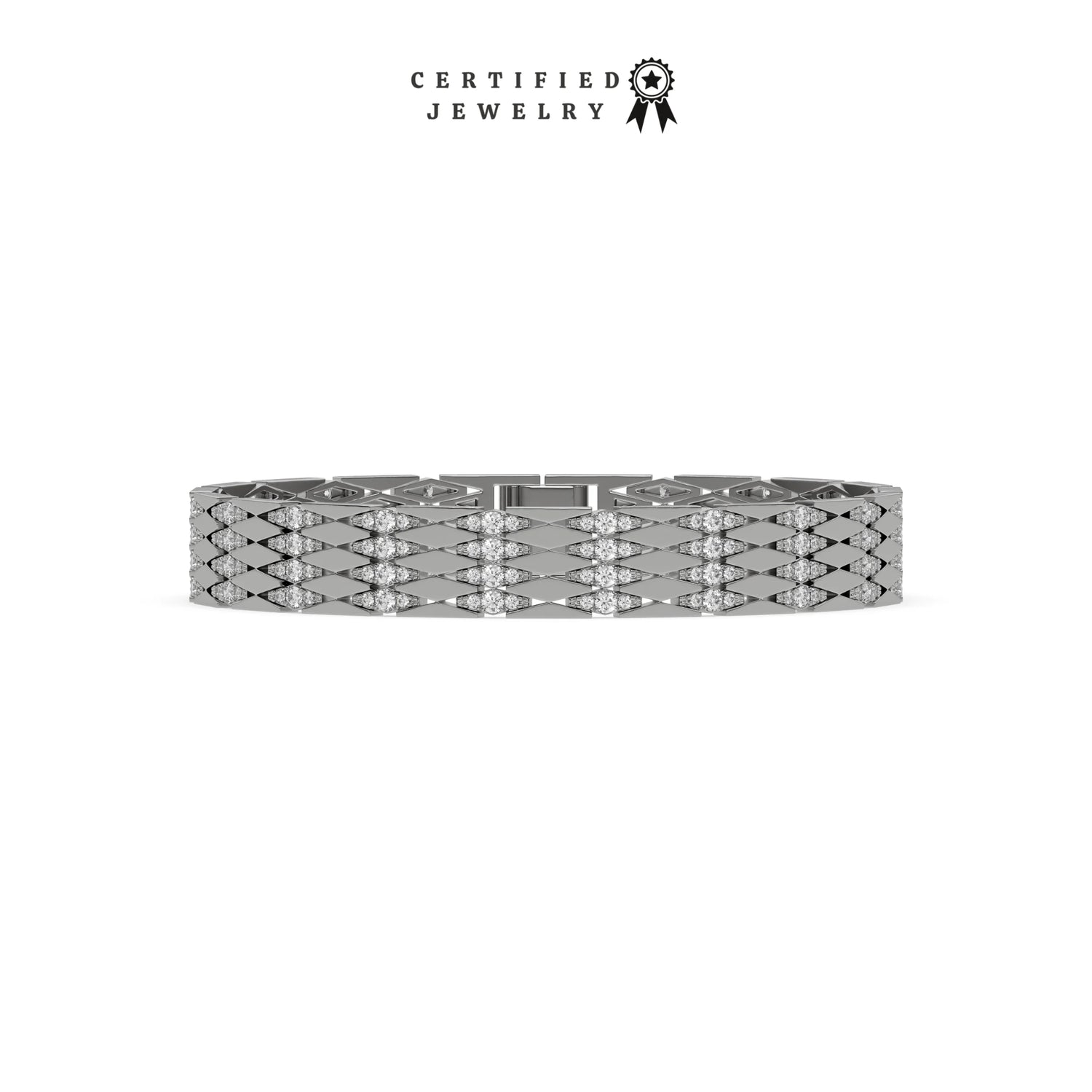 4.35 CT Natural Diamond Link Bracelet