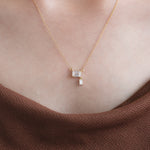 Emerald Diamond Drop Necklace 