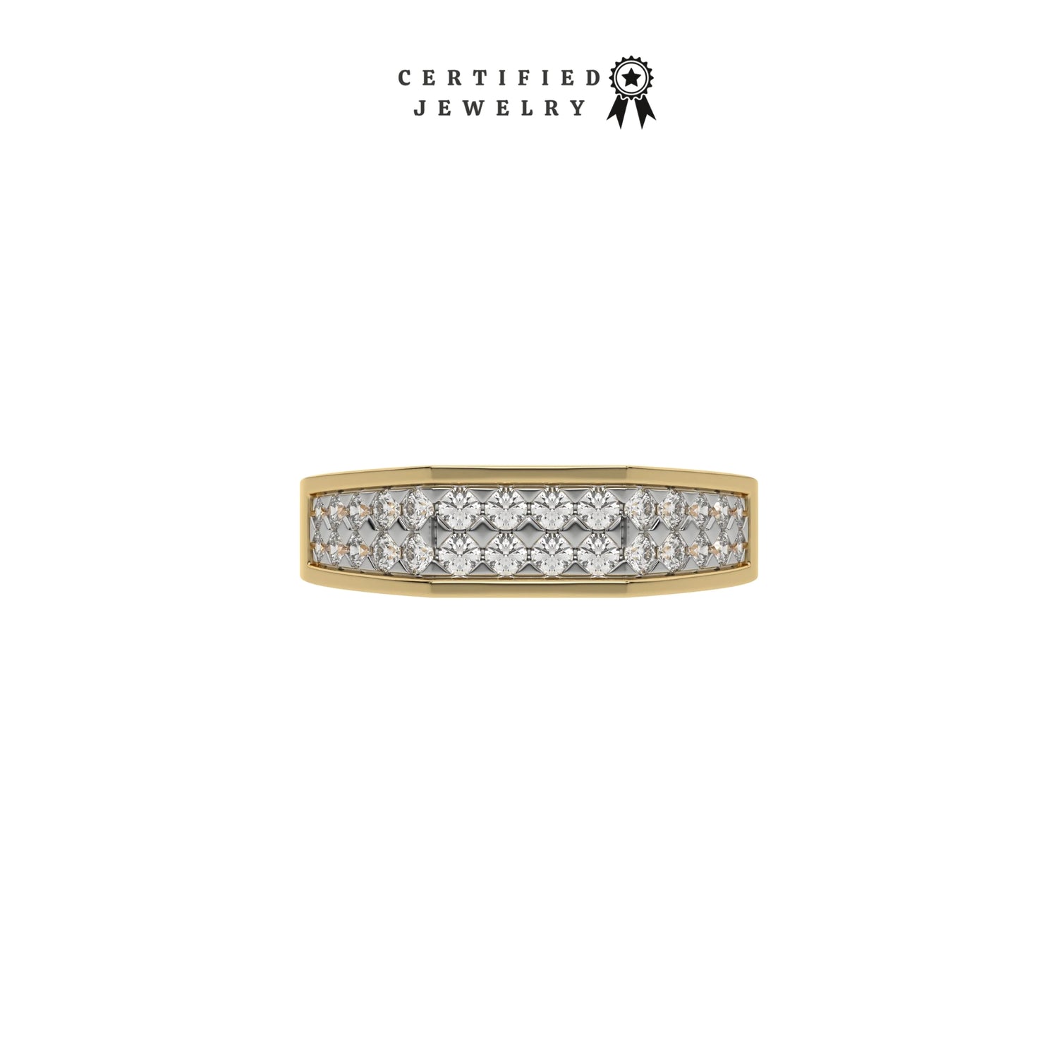 0.75 CT Lab Diamond Dual Row Ring