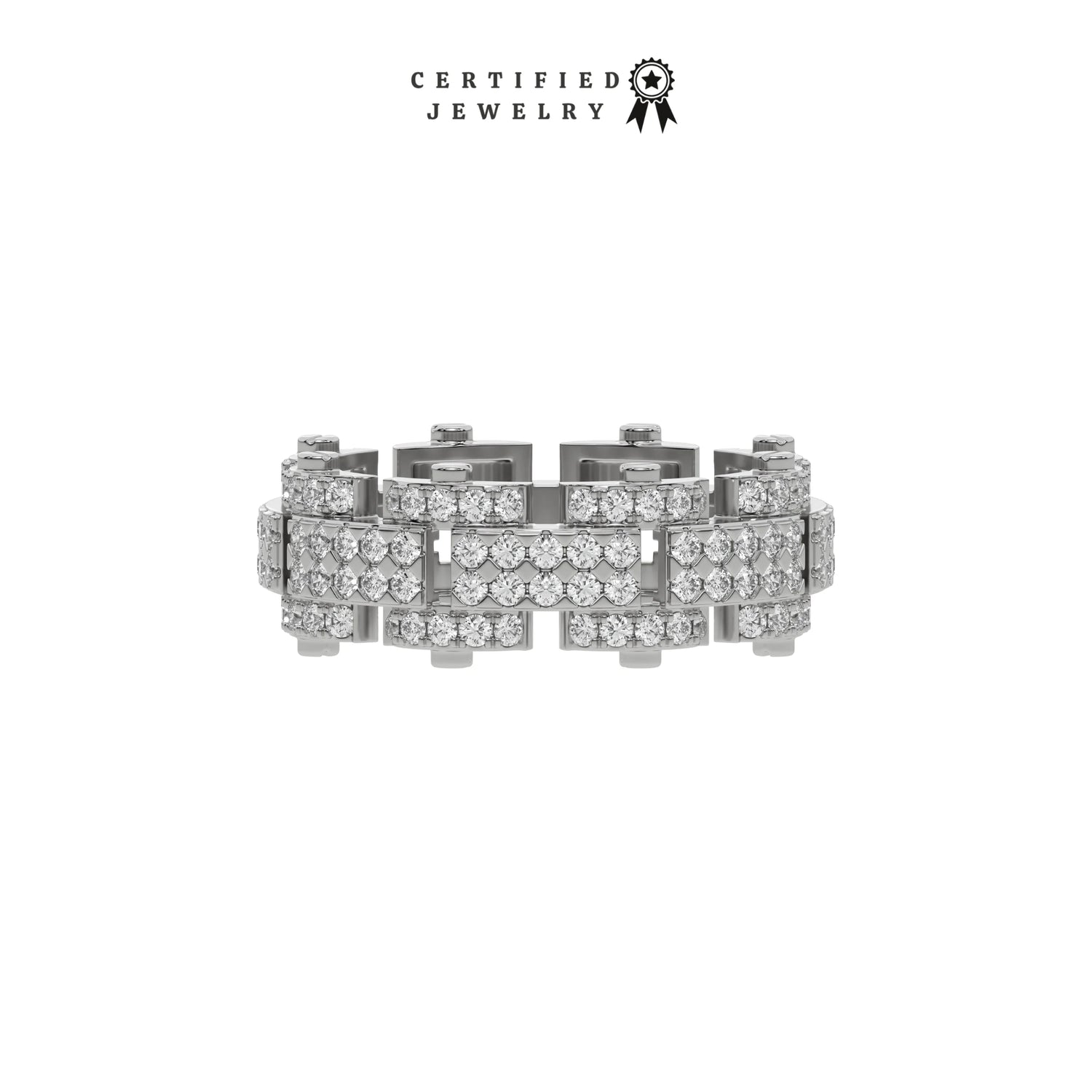 1.25 CT Natural Diamond Dual Tone Eternity Ring