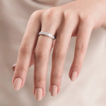 Emerald Diamond Bezel Set Ring