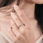 Emerald  Diamond Bezel Set Full Eternity Ring