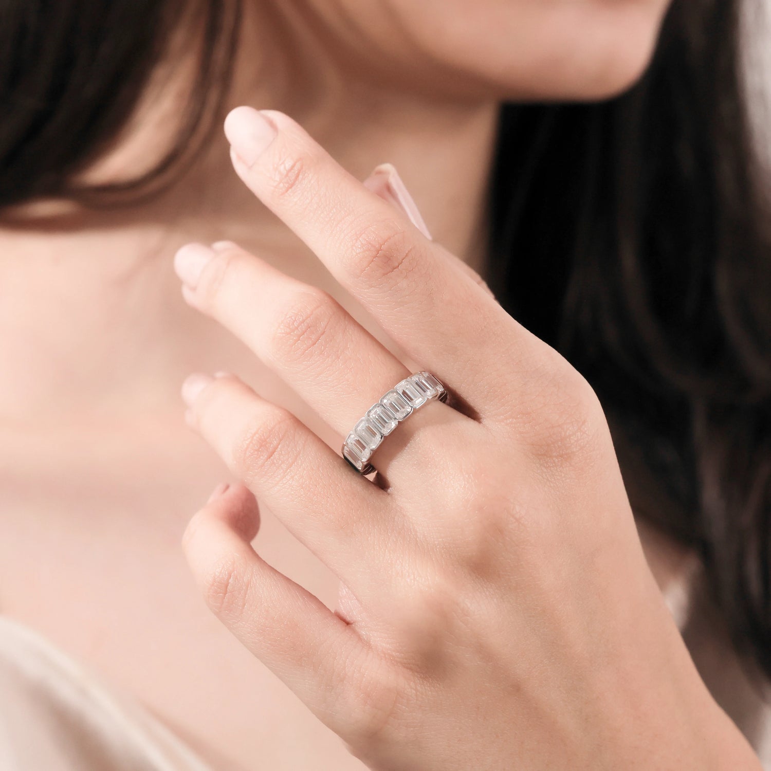 Emerald Diamond Full Eternity Ring