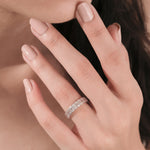 Emerald  Diamond Bezel Set Full Eternity Ring