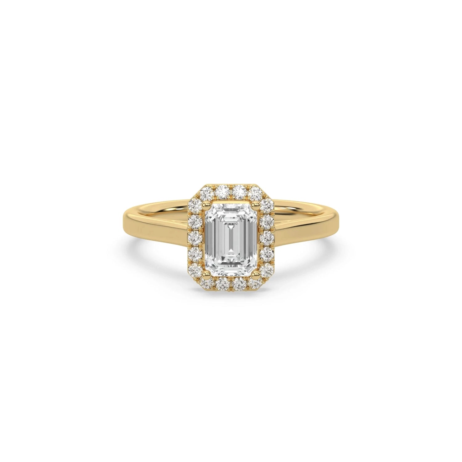 3 CT Lab Diamond Emerald cut solitaire ring