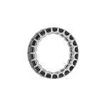 10K Gold Emerald Black Diamond Eternity Ring