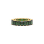 18K Yellow Gold Emerald Gemstone Full Eternity Ring