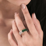 Emerald Diamond Women Ring