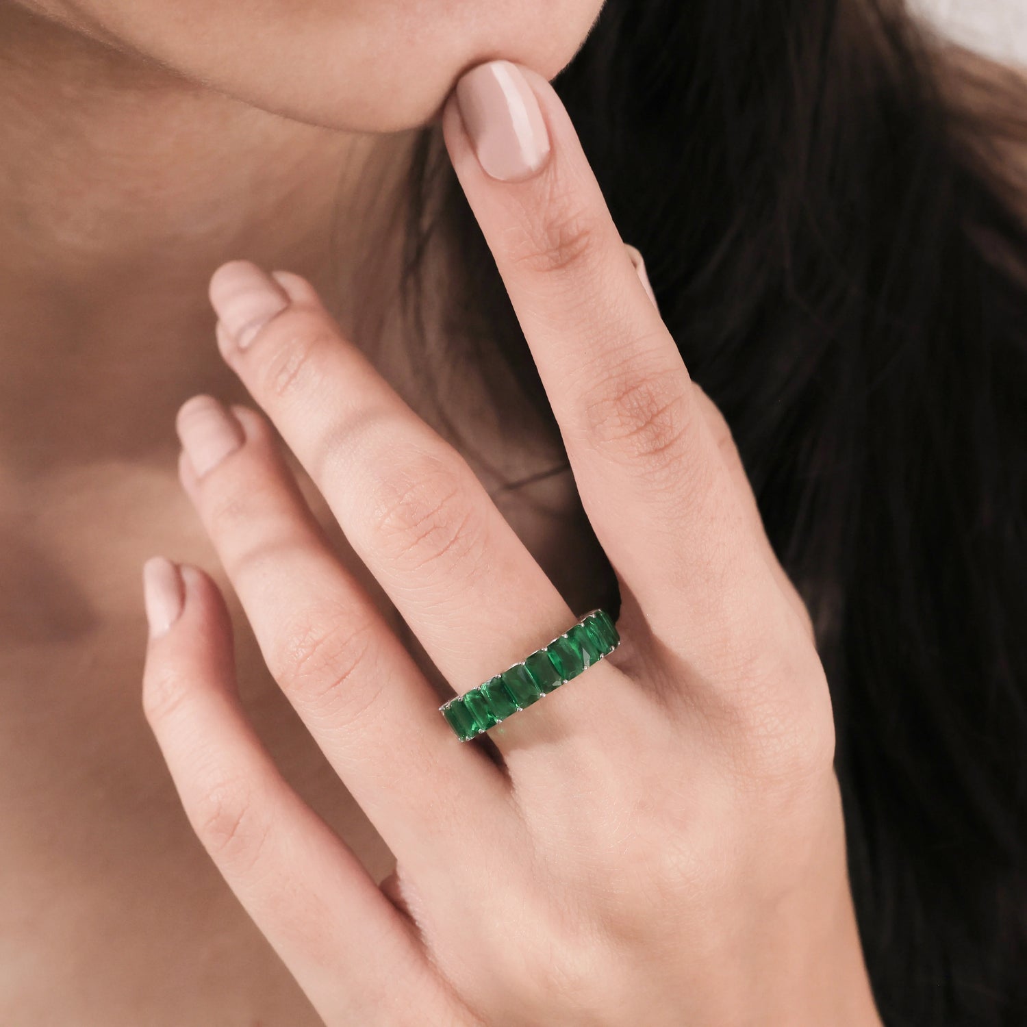 Emerald Gemstone Women Ring