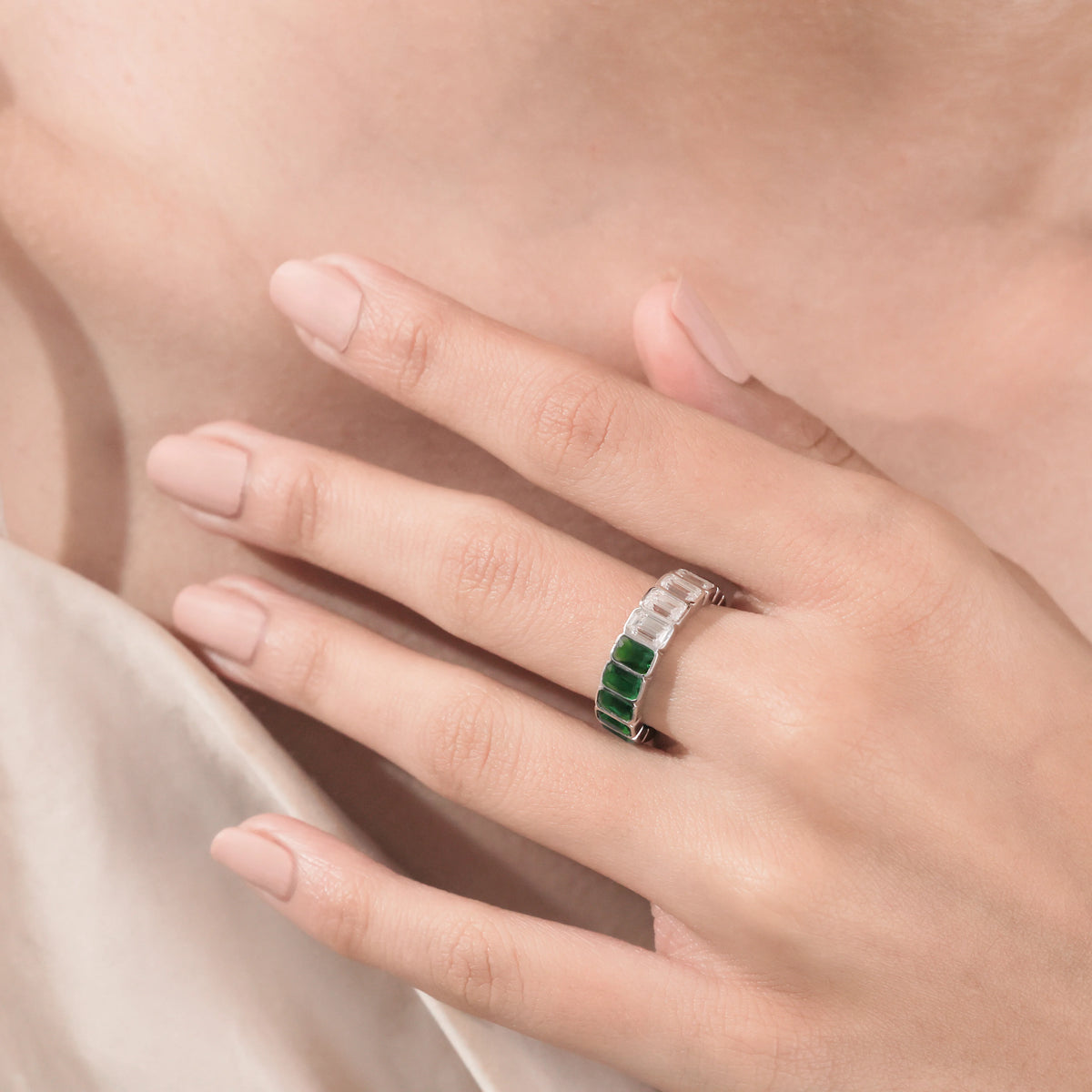 Emerald Diamond And Gemstone Ring