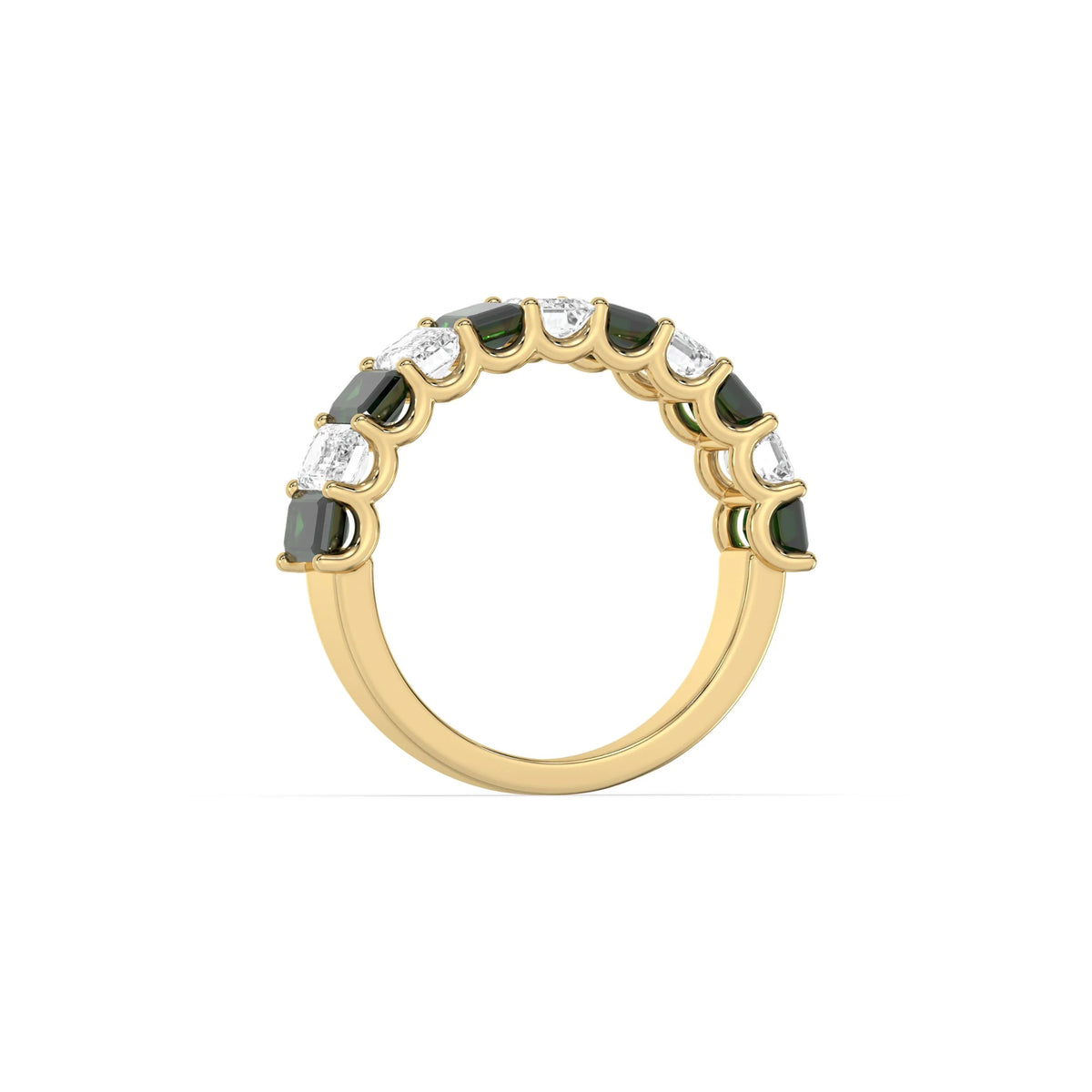 10K Yellow Gold Emerald Eternity Ring