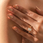 10K Yellow Gold 1 CT Emerald Solitaire Engagement Ring