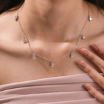 Emerald Cut Diamond Necklace