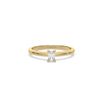 Lab Diamond Emerald Cut Diamond Solitaire Ring