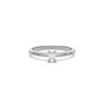 Natural Diamond Emerald Cut Solitaire Diamond Ring